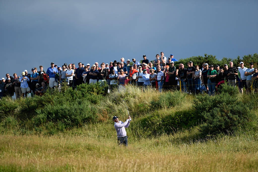 Fans watch Matt Kuchar at The Open